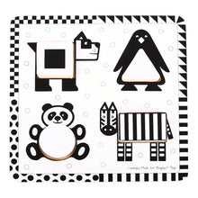 Drevené vkladacie puzzle čiernobiele tvary 1 3