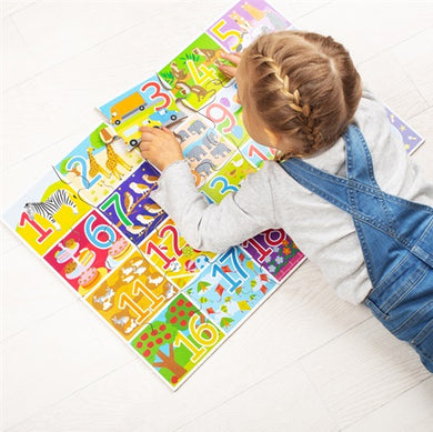 Podlahové puzzle počítanie 20 dielikov