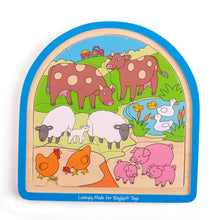 Drevené viacvrstvové puzzle Farma 4