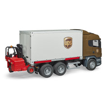 Nákladné auto Scania R UPS s vysokozdvižným vozíkom 2