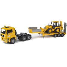 Nákladné auto MAN náves a traktor JCB 2