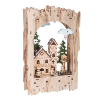 Vianočná dekorácia zimná dedinka s osvetlením