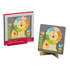 Drevené puzzle lev 4