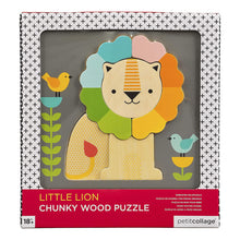 Drevené puzzle lev 2
