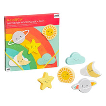 Robustné drevené puzzle Rainbow 3