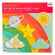 Robustné drevené puzzle Rainbow