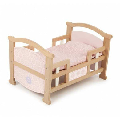 Drevená kolíska postieľka pre bábiky 2v1