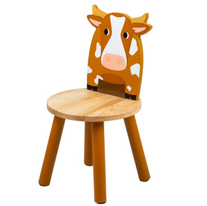 Drevená stolička kravička