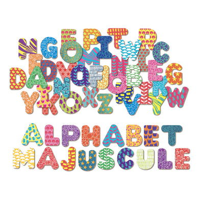 Drevené magnetky veľká abeceda 56ks