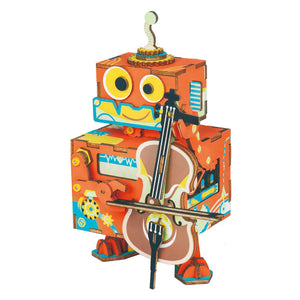 3D skladačka hracie skrinky Muzikálný robotek