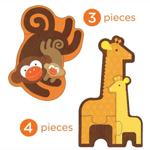 Prvé puzzle mláďatá safari 4