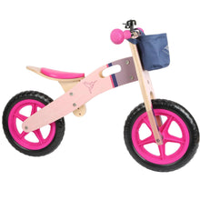 Drevený odrážací bicykel ,,Ružový kolibrík"