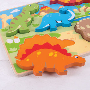 Hrubé vkladacie puzzle dinosauri 3