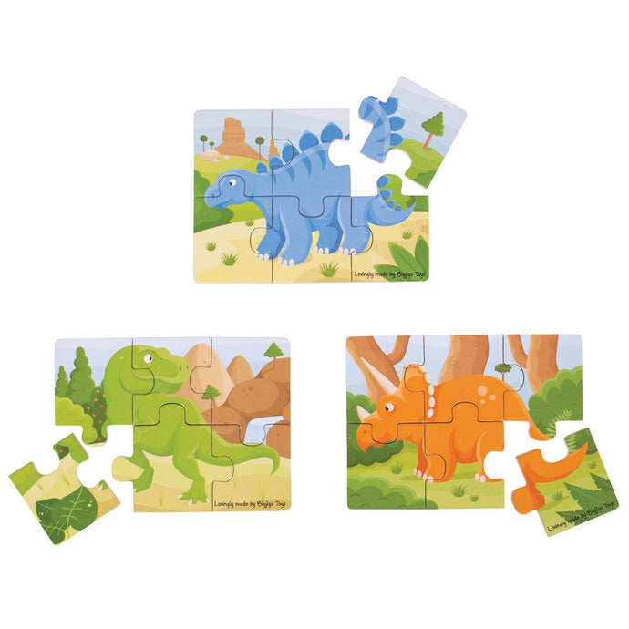 Puzzle 3v1 dinosauri