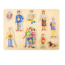 Drevené puzzle rodina