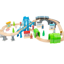 Drevená vláčiková dráha