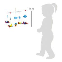 Drevený kolotoč na zavesenie "Lietadlá" veľkosť hračky