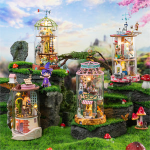 Miniatúra domčeka Sklenená podzemná skryša 4
