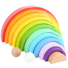 Drevené skladacie bloky ,,Dúha" XL