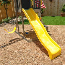 Drevené detské ihrisko so šmykľavkou a hojdačkami