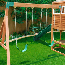 Preliezka pre deti s tobogánom hojdačky