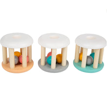 Tri detské pastelové hrkálky