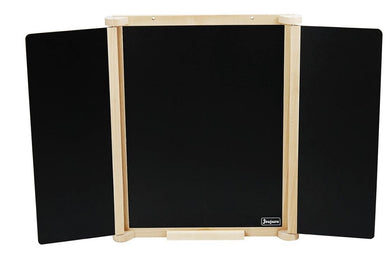 Drevená trojkrídlová obojstranná tabuľa 82x56 cm s príslušenstvom