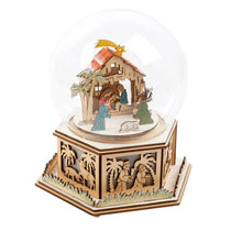 Vianočná snehová guľa s hudobným boxom