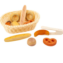 Drevený set košík s pečivom