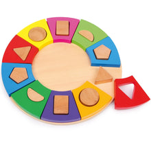 Drevené puzzle geometrické tvary
