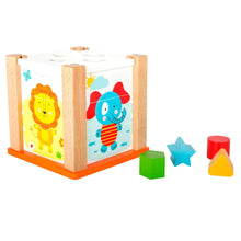 Drevená kocka na vkladanie ZOO