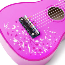 Drevená gitara Star ružová 6