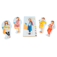 Drevené vrstvové puzzle tehotenstvo