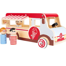 Veľké drevené zmrzlinárske auto